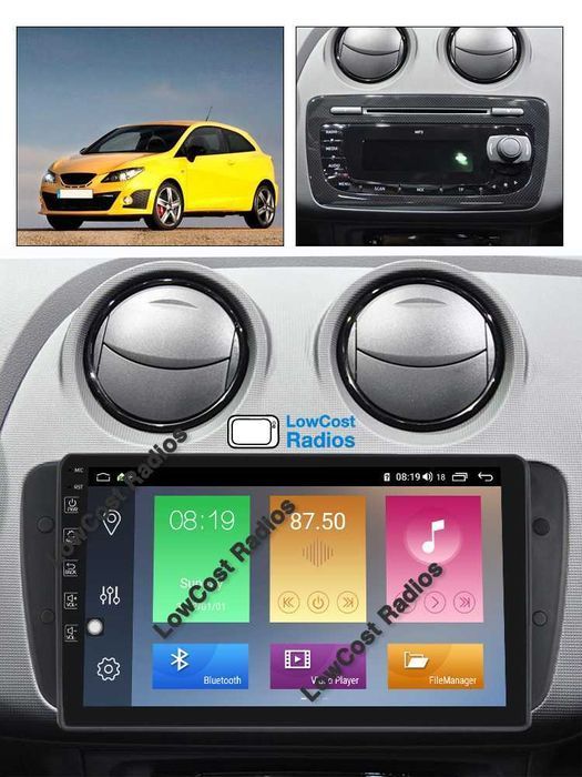 *(NOVO) Auto Rádio GPS ANDROID Seat IBIZA 6J 2009 a 2013 - Wifi BT