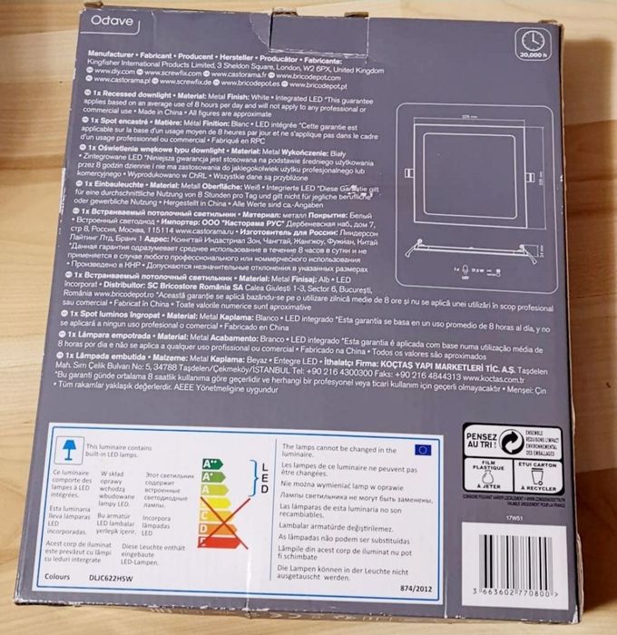 Nowy plafon, lampa sufitowa, oświetlenie wnękowe LED