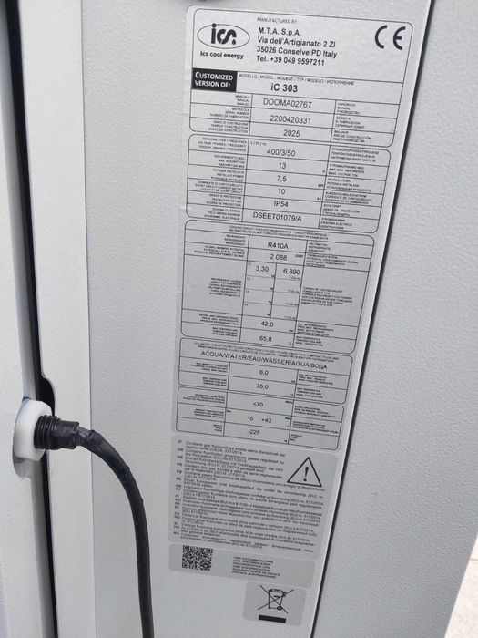 Agregat wody lodowej (Chiller) marki ICS iC303