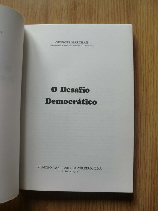 O Desafio Democrático
de Georges Marchais