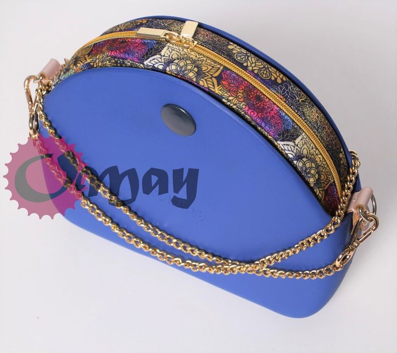Granatowy organizer do OBAG MOON LIGHT Mandale ZŁOTO 2 kieszenie OMAY