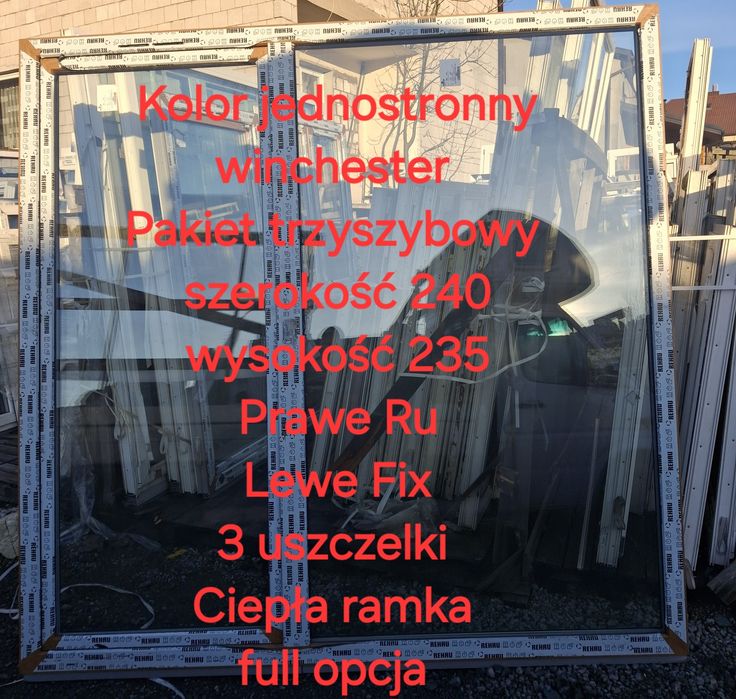Okno 320x205 Szyby hartowane 6mm Witryna