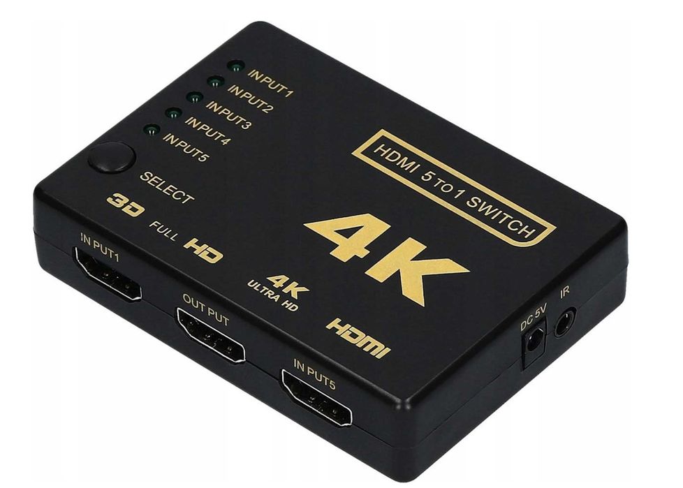 Switch 5x HDMI przełącznik rozdzielacz ULTRA HD 4K
