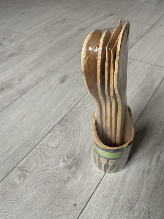 Przybory akcesoria kuchenne zestaw łopatka łyżka szpachtulka bambusowa