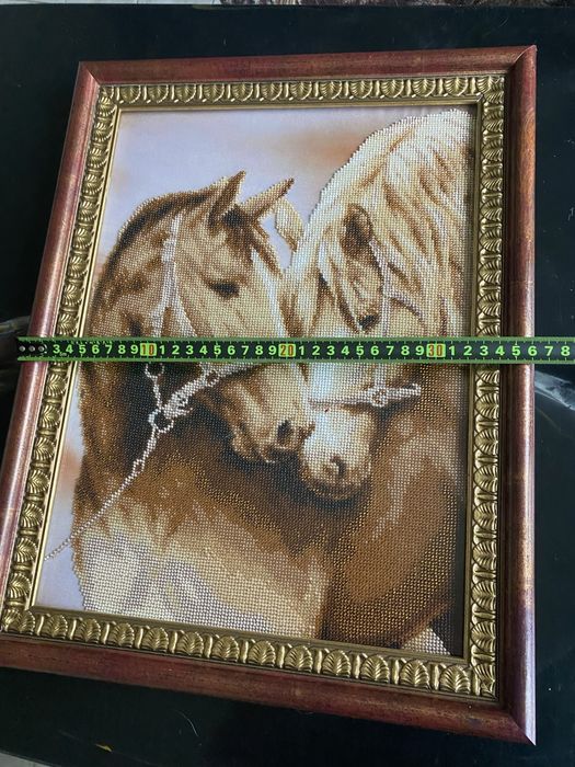 Картина бісером Коні