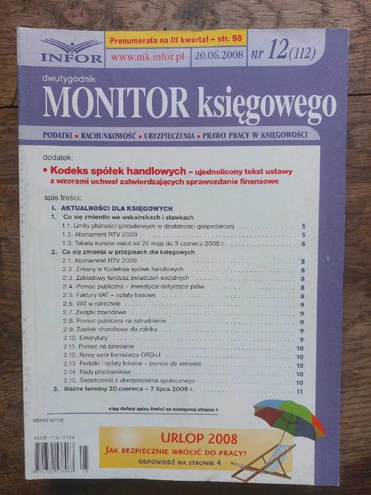dwutygodnik MONITOR księgowego ; komplet