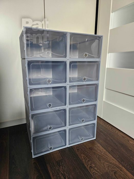 Organizery 10 sztuk pudełka do przechowywania szare dom modułowe