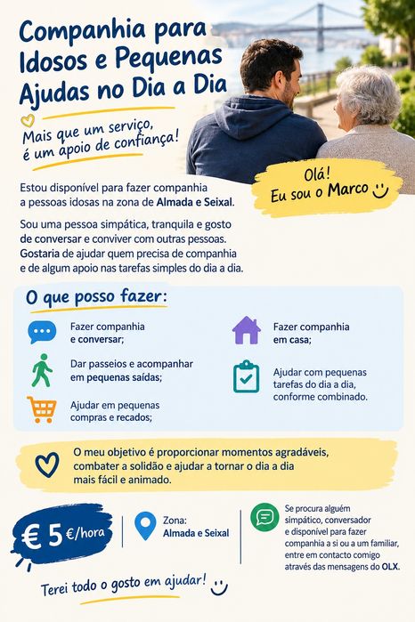 Companhia para Idosos e Pequenas Ajudas