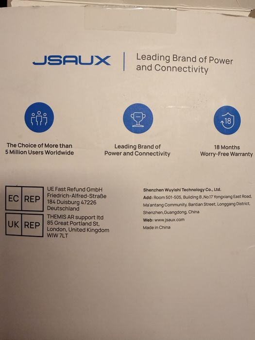 JSAUX 2x Kabel USB-C na HDMI, 4m, 4K 60 Hz, kompatybilny z Thunderbolt 3