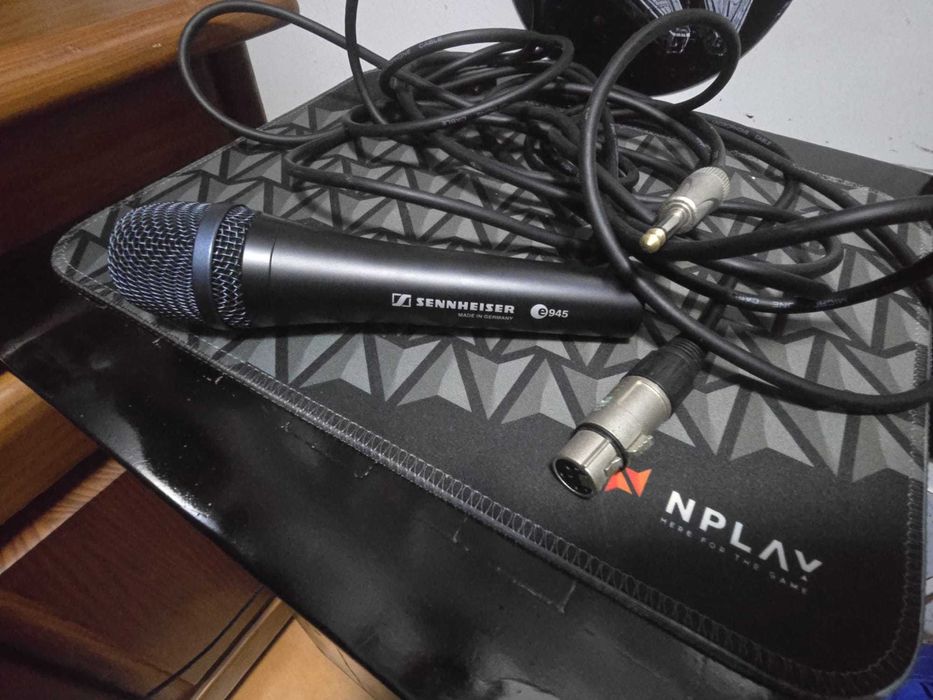 Microfone Sennheiser E945 Microfone com cabo de 5 Metros