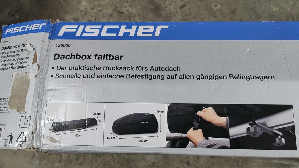 Багажник, бокс на дах, 270л, складний