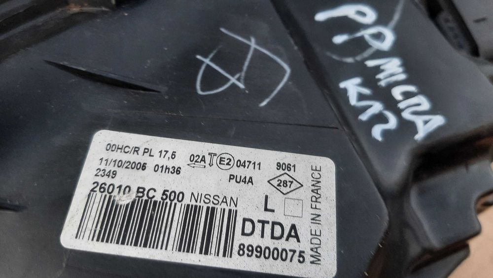 lampa przednia prawa lub lewa Nissan Micra k12 oryginał