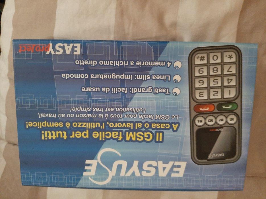 Telemóvel NOVO EasyUse GSM+Bateria/Carregador/Auscultadores