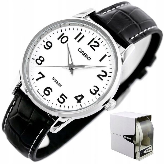 Zegarek Męski Casio Mtp-1303l-7b Skórzany Czytelny Cyfry + Box