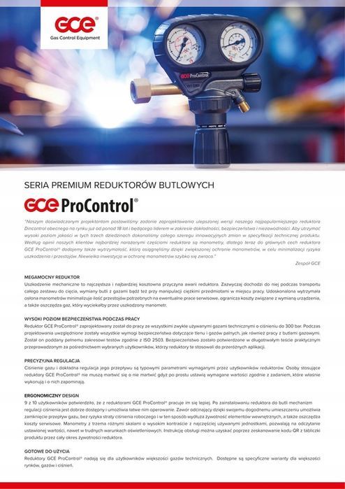 reduktor jednostopniowy do azotu gce do 50bar