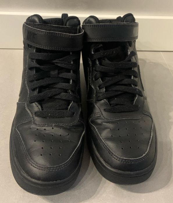 Nike Court Borough чорні кросівки 38,5 розмір шкіряні