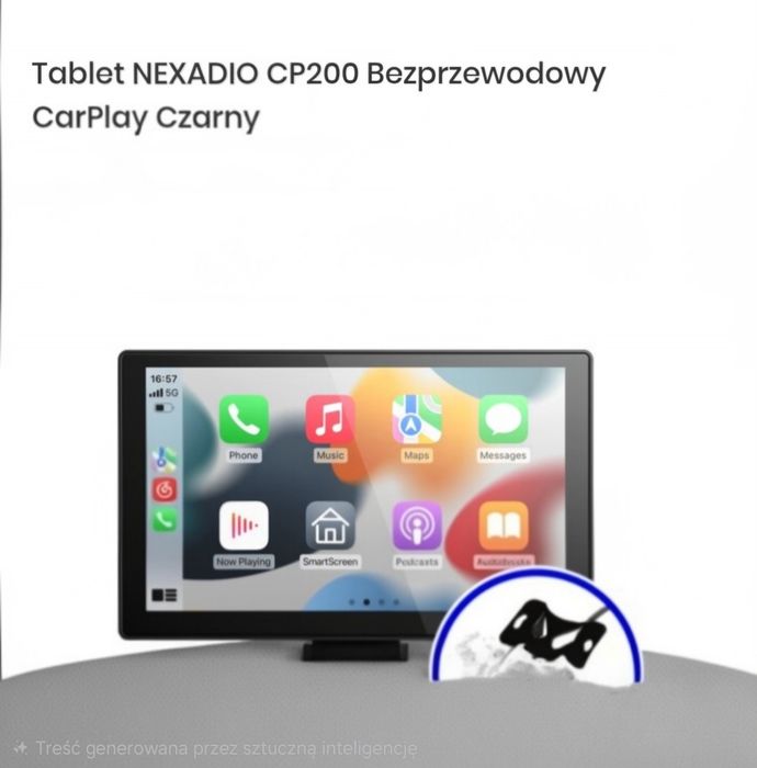 Tablet samochodowy carplay android auto