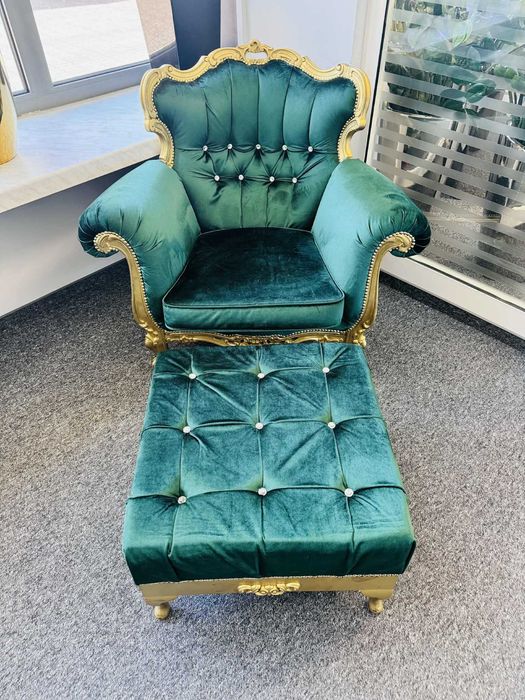 Elegancki komplet w kolorze butelkowej zieleni