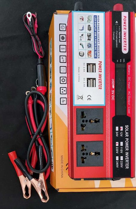 Инвертор 12 - 220 V Преобразователь 2000 W USB