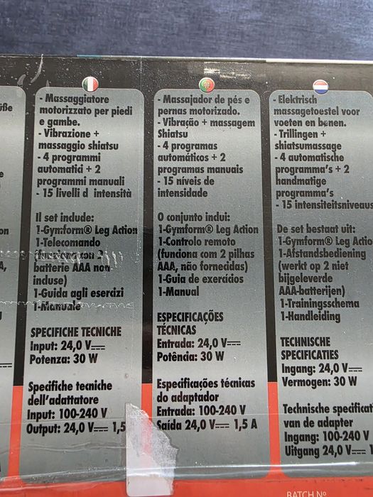 Massajador de pernas/pés