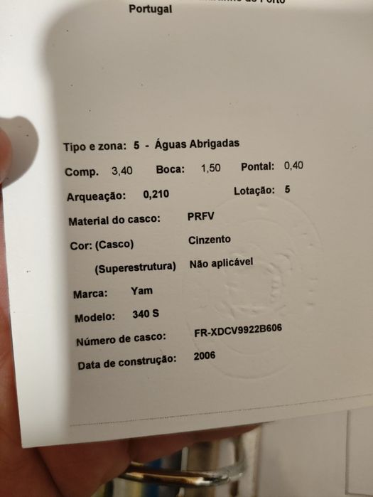 Barco Pneumático Yam 340 S