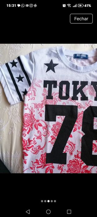 T-shirt nova para desporto