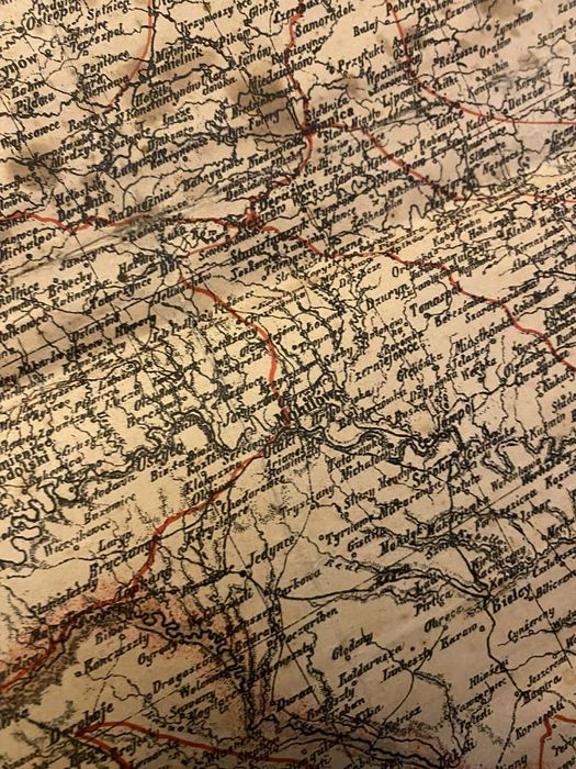 Przedwojenna mapa terenu wojny z Rosją