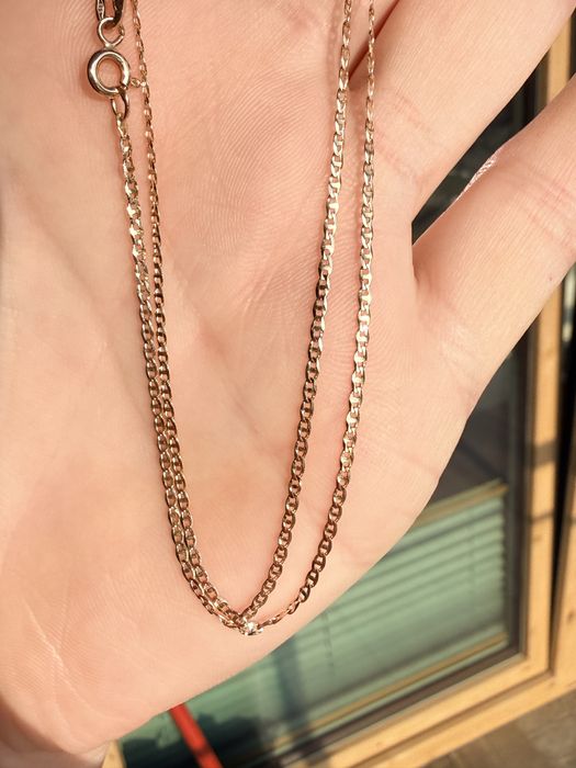 Zloty łancuszek diamentowany  50cm proba 585