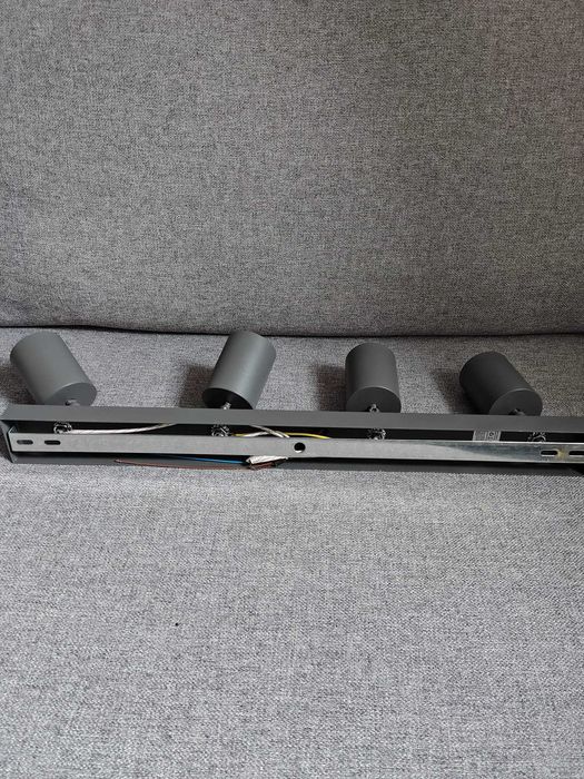 Grafitowa lampa sufitowa 4 reflektory