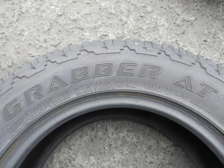 215/70 R16 100T General GrabberAT M+S 2штуки 2022 рік Шини б/у