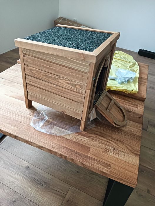 Drewniany domek dla królika lub gryzonia świnka morska szynszyl