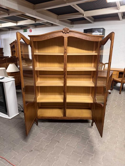 Biblioteka dębowa w stylu Ludwik XV / Prowansalskim