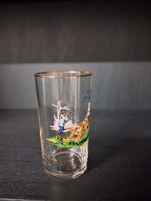 Colecção Copos - Copo Vintage com Motivos de Caça