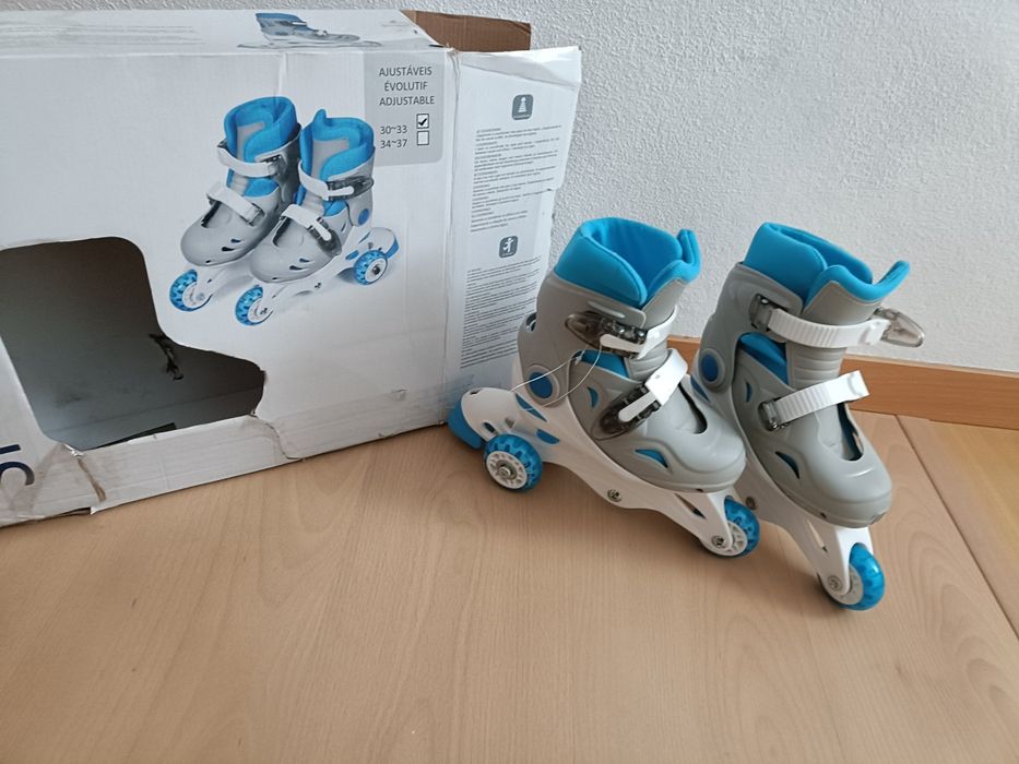 Patins em linha, novos, para criança 30-33