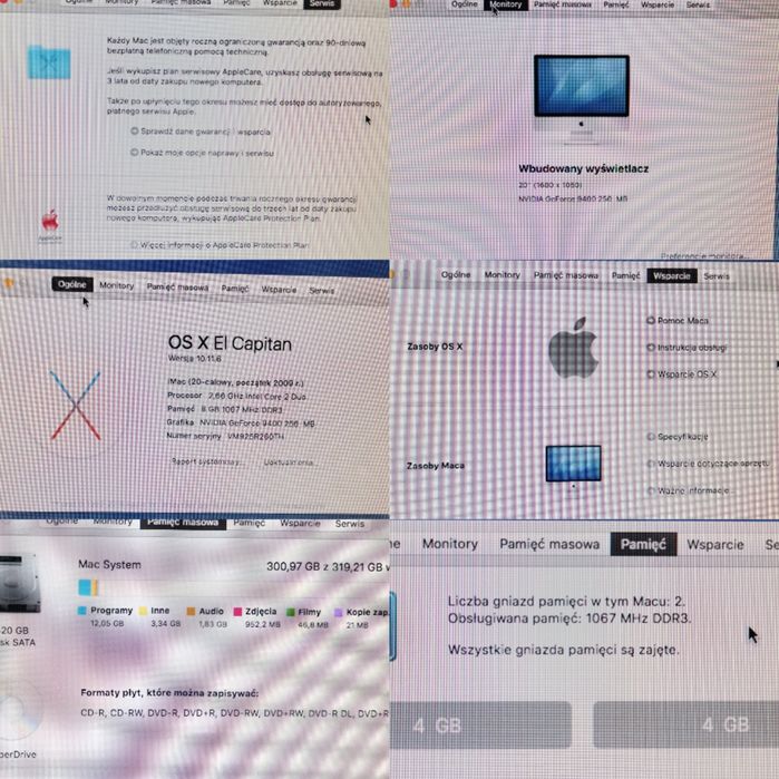 iMac 20" + org. klawiatura
