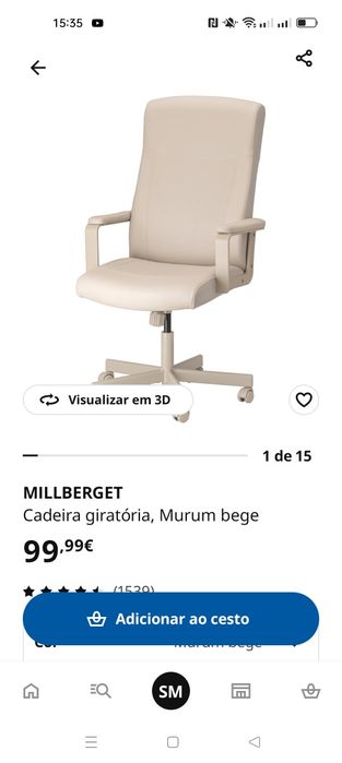 Mesa de escritório e cadeira