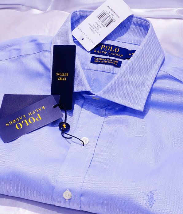 POLO RALPH LAUREN  koszula Stretch  M 39 Easy Care Japan Selection niebieska Italian collar Cena Producenta: 490 €