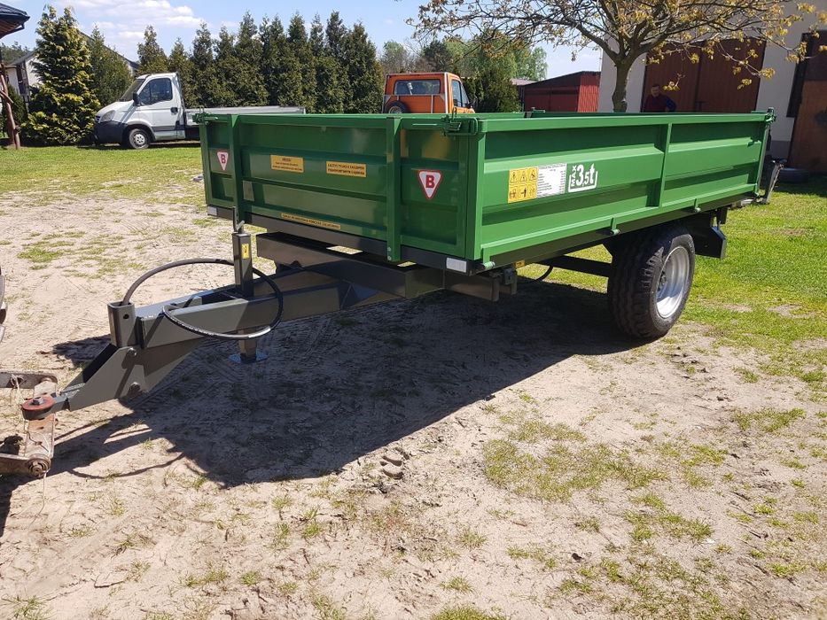 Przyczepa jednoosiowa wywrotka 3-str 3-6ton
