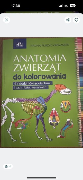 Anatomia zwierzat ksiązka nowa !