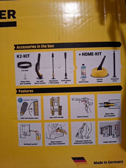 Myjka ciśnieniowa Karcher K2 Power Control.Nowy w oryginalnym opakowan