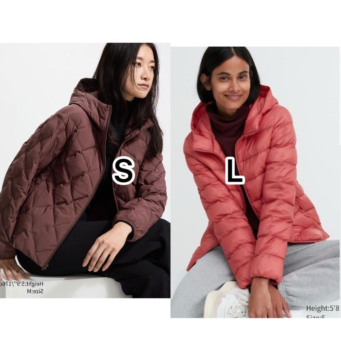 (S, L) куртки uniqlo : pufftech puffertech parka (колір wine) та uniqlo ultra light down parka