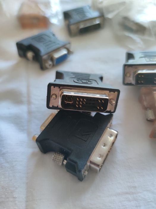 Кабель Переходник мониторный DVI-VGA HD15 M/F адаптер прямой 12+ 5pin