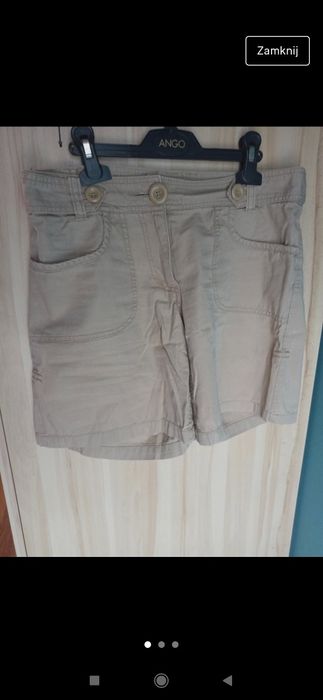 Szorty spodenki kremowe