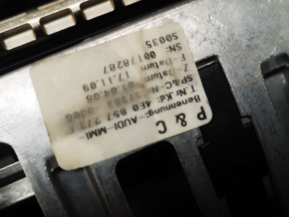 Ecrã MMI Multimedia & mecanismo Audi A8 D3 4E 2003- EPC 4e0857273f OEM
