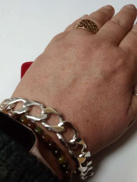 Srebrna bransoletka spot pancerka srebro 925 długość 25cm