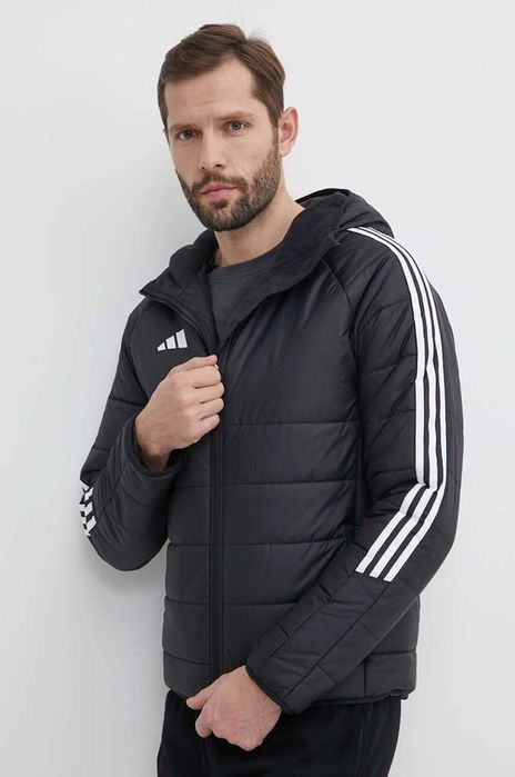 Kurtka czarna przejściowa pikowana adidas XL