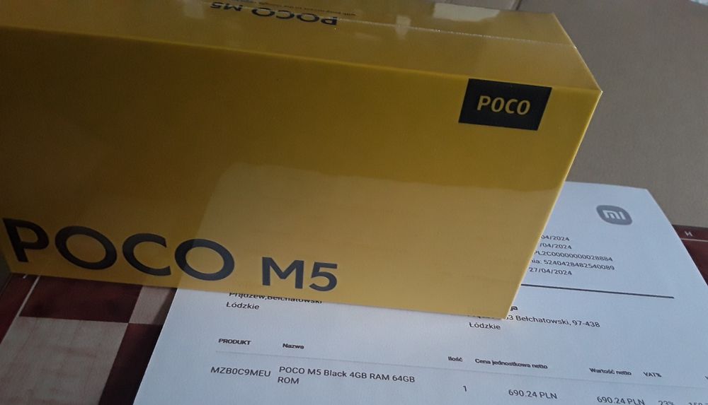 POCO M5 4/64 Czarny gwarancja 24m