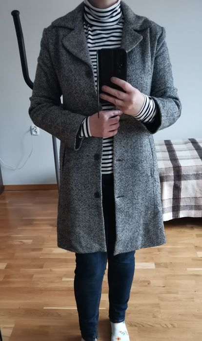 Płaszcz przejściowy z wełną