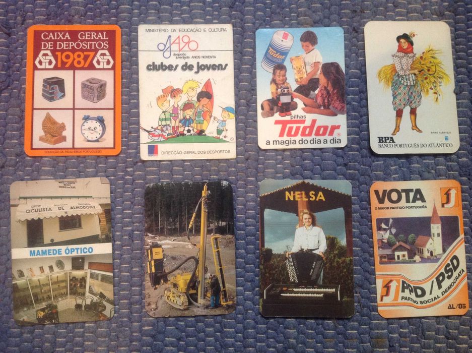 Calendários de bolso - lote 4 - portes incluidos