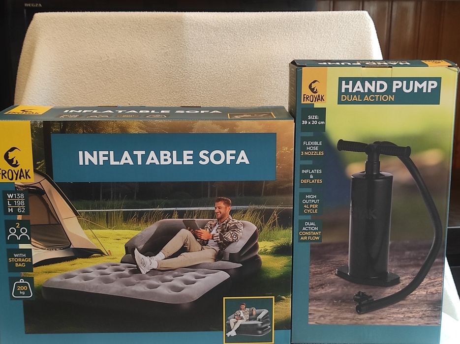 Sofa, materac,pompa.Komlett